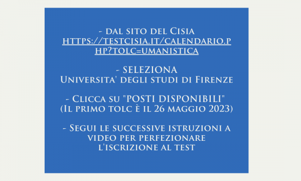 ❗ PROCEDURA PER ISCRIVERSI AL TOLC-SU ❗