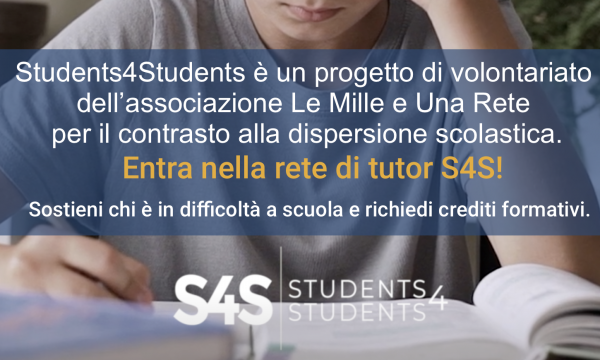 Volontariato scolastico, riparte Students4Students.