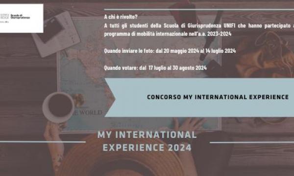 Concorso fotografico My International Experience 2024