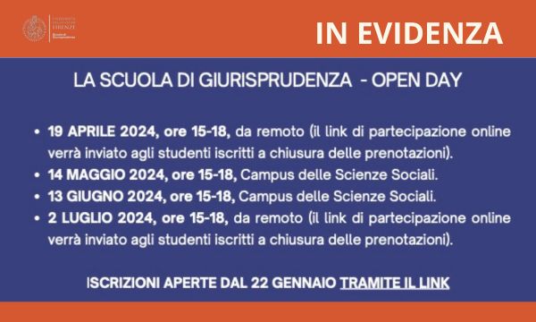 OPEN DAY  - ORIENTAMENTO IN INGRESSO 